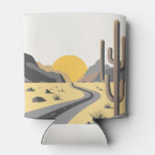 Prachtige woestijnzonsopgang met berg uitzicht blikjeskoeler (Achterkant)