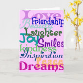 Prachtige Woorden Kaart (Gele Bloem)