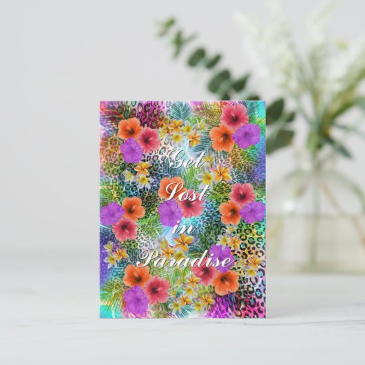 Prachtige "Word verloren in het Paradijs", aangepa Briefkaart (Staand voorkant)