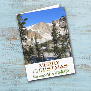 Prachtige Wyoming vrolijke kerst Feestdagen Kaart