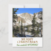Prachtige Wyoming vrolijke kerst Feestdagenkaart (Voorkant)