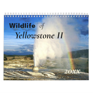 Prachtige Yellowstone Wildlife Agenda Kalender