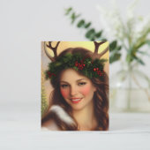 Prachtige Yule Goddess Briefkaart (Staand voorkant)