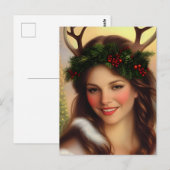 Prachtige Yule Goddess Briefkaart (Voorkant / Achterkant)