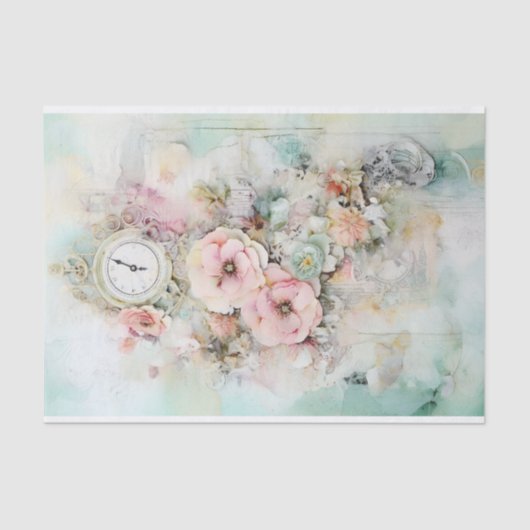 Prachtige, zachte pastel gemengde media tissuepapier (Voorkant)