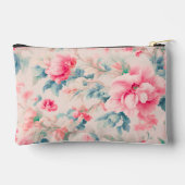 Prachtige zachte roze bloemen en cerulean bladeren etui (Achterkant)