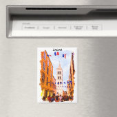 Prachtige Zadar Kroatië Waterverf schilderij Magneet (Insitu (Vaatwasser))