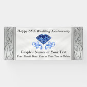 Prachtige zappierzuster 65th Wedding Jubileum Bann Spandoek (Horizontaal)