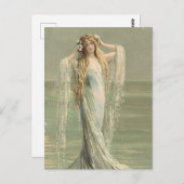 Prachtige  Zee Godin Briefkaart (Voorkant / Achterkant)