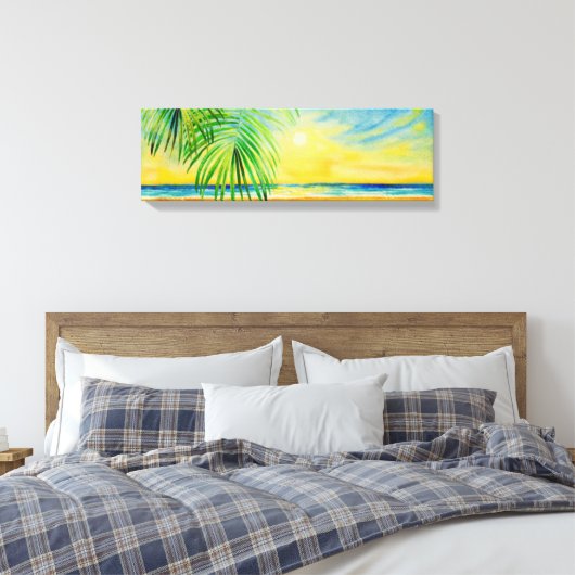 Prachtige zee landschapskunst canvas afdruk (Insitu (Slaapkamer))