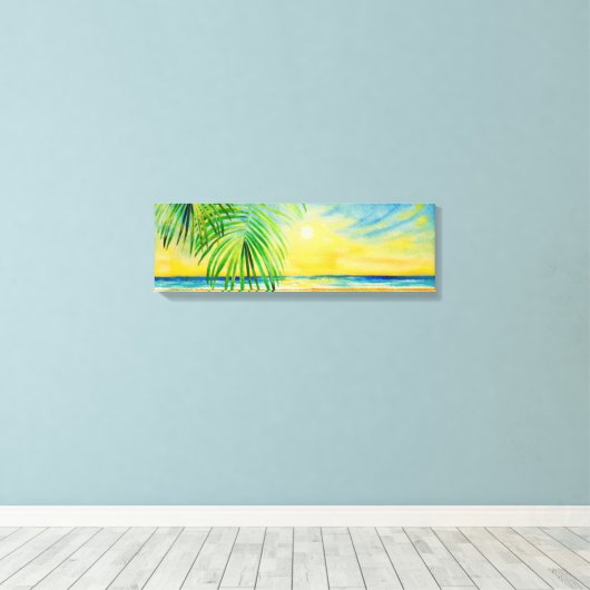 Prachtige zee landschapskunst canvas afdruk (Insitu (Houten vloer))