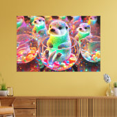 Prachtige Zee Otter Canvas Afdruk (Insitu (Woonkamer))