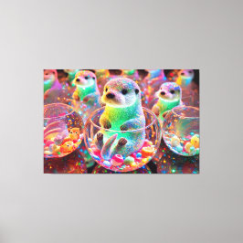 Prachtige Zee Otter Canvas Afdruk