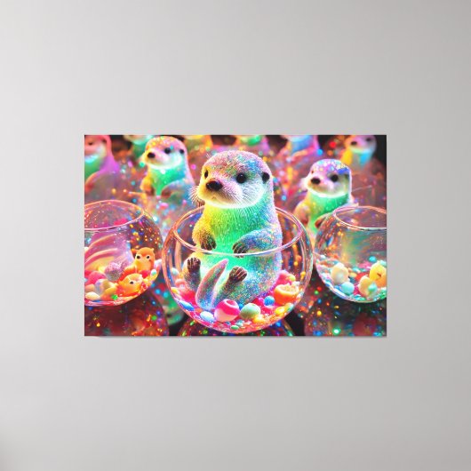 Prachtige Zee Otter Canvas Afdruk (Voorkant)