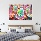Prachtige Zee Otter Canvas Afdruk (Insitu (Slaapkamer))