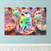 Prachtige Zee Otter Canvas Afdruk (Insitu (Houten vloer))