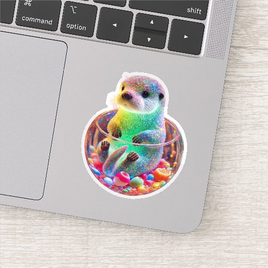 Prachtige Zee Otter Sticker (Detail)