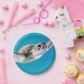 Prachtige Zee schildpad zwemmen in de oceaan Papieren Bordje (Feest)