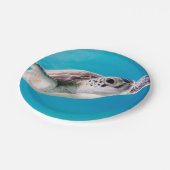 Prachtige Zee schildpad zwemmen in de oceaan Papieren Bordje (Gekanteld)