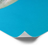 Prachtige Zee schildpad zwemmen in de oceaan Poster (Hoek)