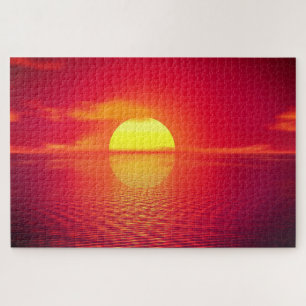 Prachtige Zee Sunset - Romantic Legpuzzel