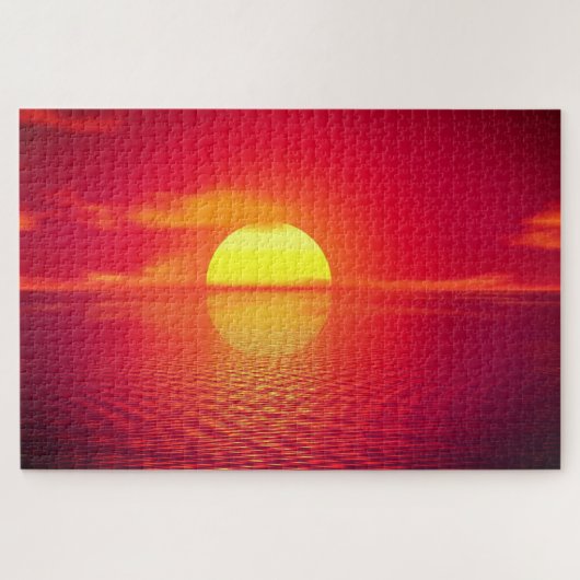 Prachtige Zee Sunset - Romantic Legpuzzel (Horizontaal)