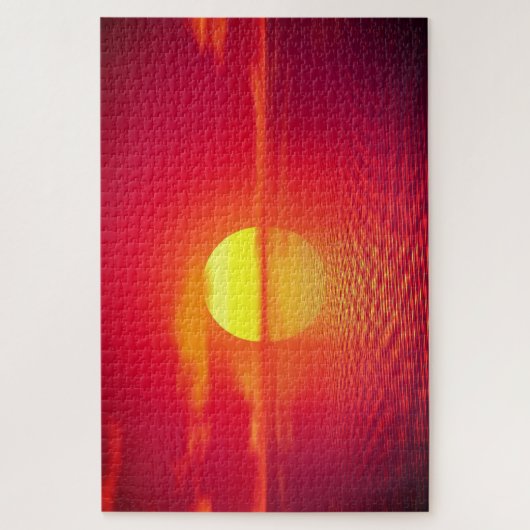 Prachtige Zee Sunset - Romantic Legpuzzel (Verticaal)