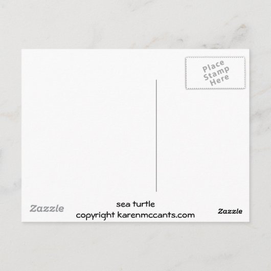 Prachtige Zee Turtle Glas in lood Style Art Briefkaart (Achterkant)