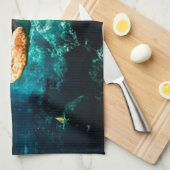 Prachtige Zee Turtle Ocean Onderwater Afbeelding Theedoek (Quarter Fold)