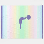 Prachtige Zee van Periwinkle Lion & Ball Fleece Deken (Voorkant (Horizontaal))