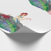 Prachtige zeemeermin kerstvakantie cadeaupapier (Hoek)