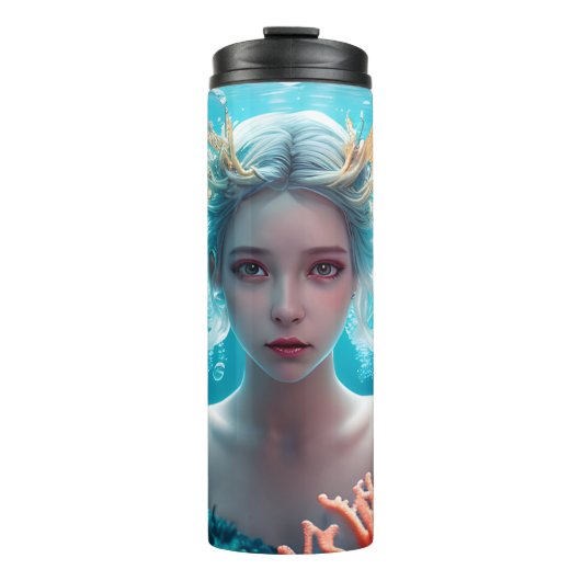Prachtige Zeemeermin Onder Water Thermosbeker (Voorkant)