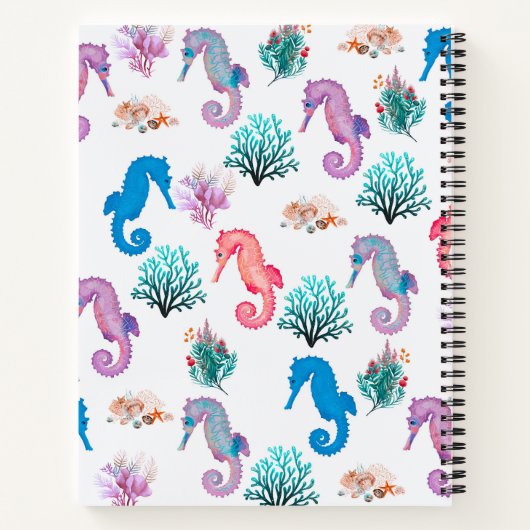 Prachtige zeepaardjes notitieboek (Achterkant)