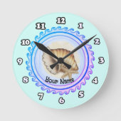 Prachtige zeeschelp klok (Voorkant)