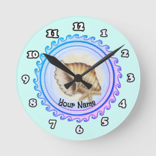 Prachtige zeeschelp klok