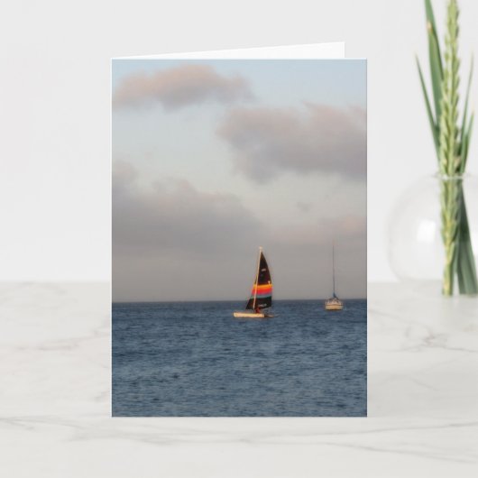 Prachtige zeilboot foto kaart (Voorkant)