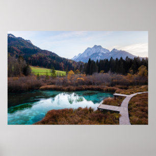 Prachtige Zelenci, Slovenië in de herfst Poster