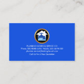 Prachtige zilveren waterleiding loodgieter visitekaartje (Achterkant)