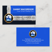 Prachtige zilveren waterleiding loodgieter visitekaartje (Voorkant / Achterkant)