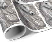 Prachtige  Zilvergrijze paarden met stromende mane Cadeaupapier (Rol Hoek)