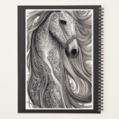 Prachtige  Zilvergrijze paarden met stromende mane Planner (Achterkant)