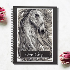 Prachtige  Zilvergrijze paarden met stromende mane Planner