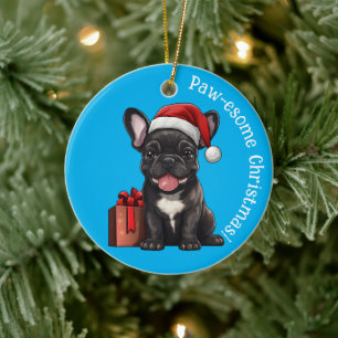😍Prachtige zoete Franse puppy Keramisch Ornament
