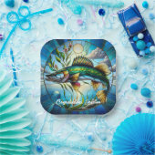 Prachtige zoetwatervissen en Blue Lake Papieren Bordje (Feest)