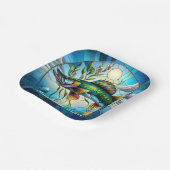 Prachtige zoetwatervissen en Blue Lake Papieren Bordje (Gebogen)