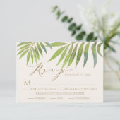 Prachtige zomer bruiloft uitnodiging RSVP (Staand voorkant)