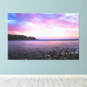 Prachtige zomer zonsondergang over een baai canvas afdruk (Insitu (Houten vloer))