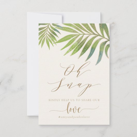 Prachtige zomerse huwelijkskaart voor sociale medi (Voorkant)