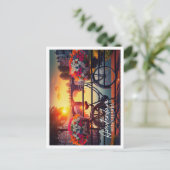 Prachtige zomerzonsopkomst Amsterdam Nederland Briefkaart (Staand voorkant)