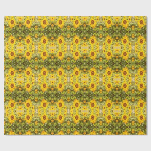 Prachtige zonnebloem cadeaupapier (Vlak)